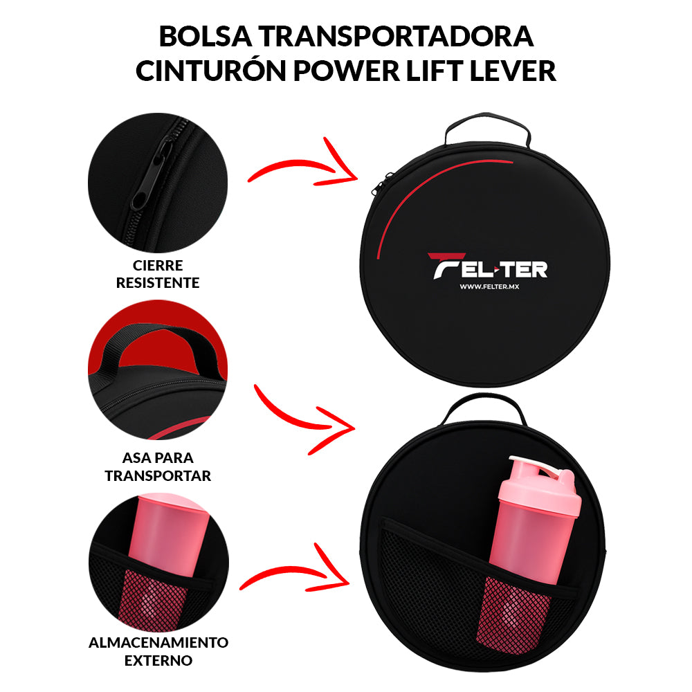 CINTURÓN PARA LEVANTAR PESO LEVER POWERLIFT
