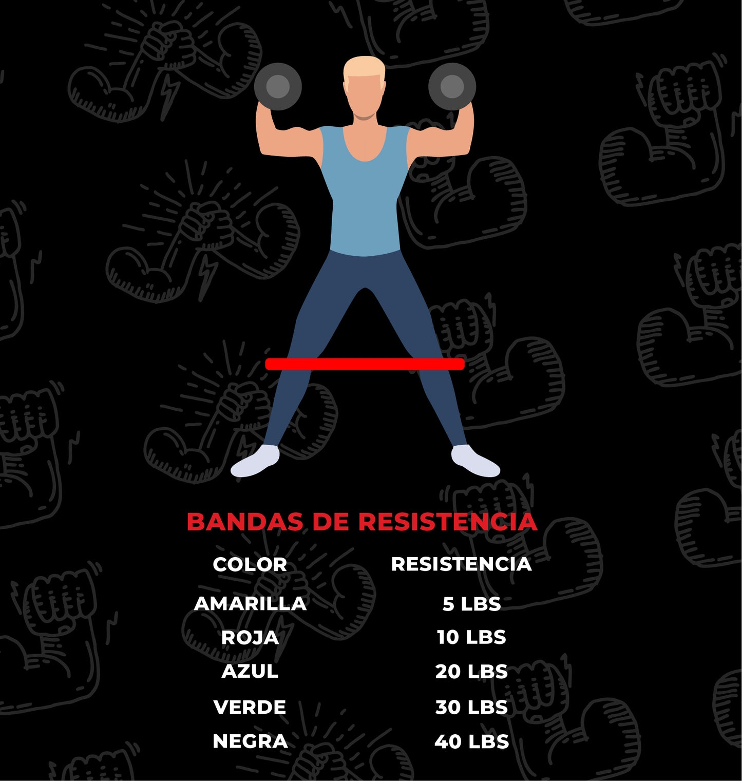 LIGAS DE RESISTENCIA 5 PZS