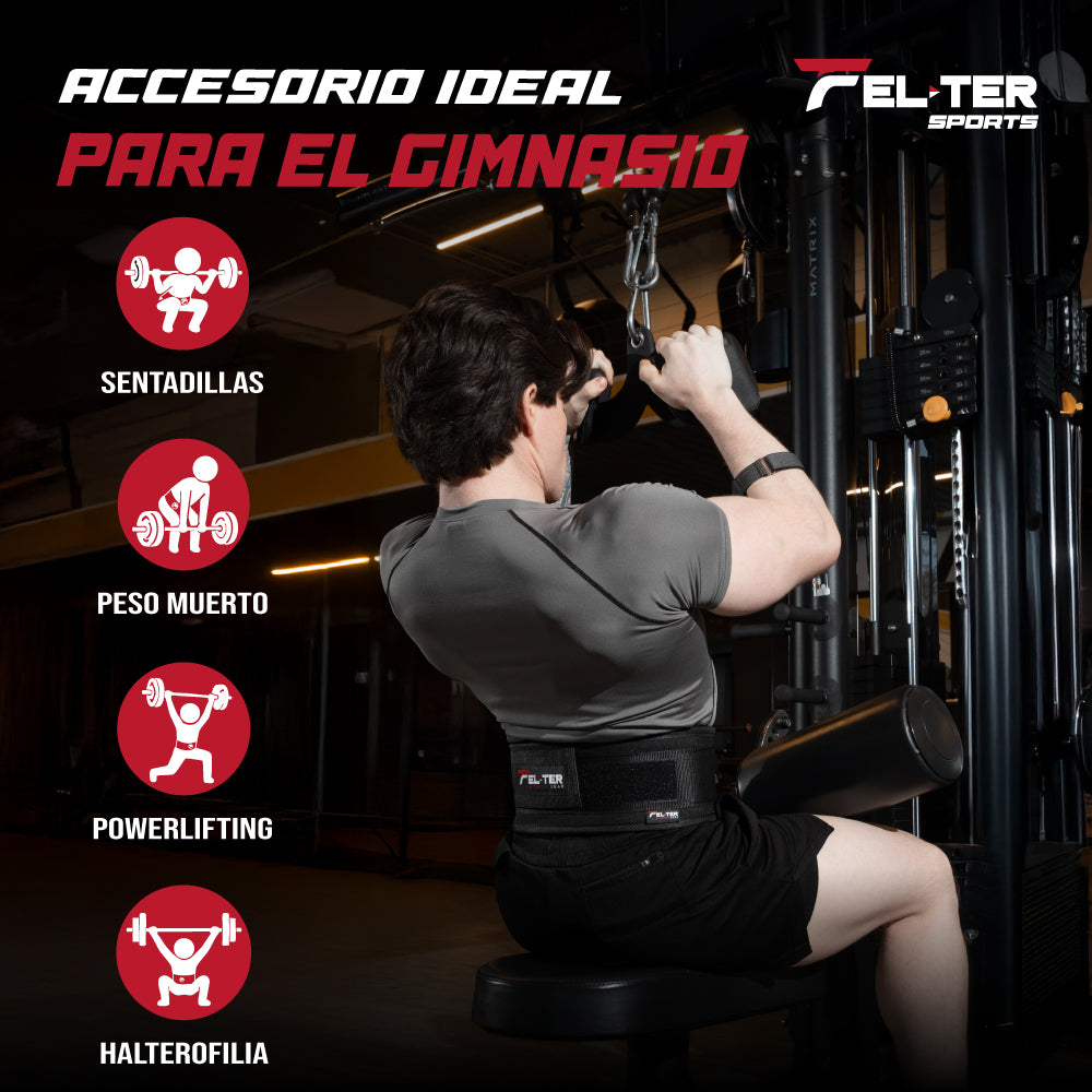 CINTURÓN LEVANTAMIENTO DE PESO SOPORTE LUMBAR
