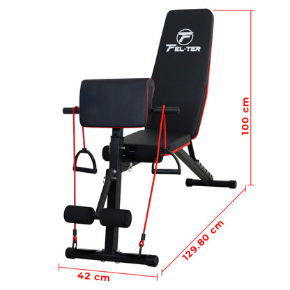 Banco Para Pesas Gym, Ajustable Multifuncional